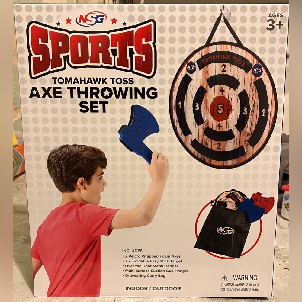 New NSG Sports Tomahawk Toss Axe Throwing Set